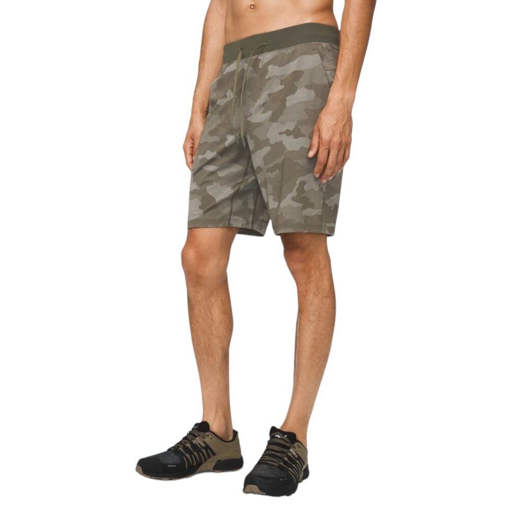 LULULEMON T.H.E. Short 7" Mesh Mesh‎ Camo Max Dark Olive Green Small - Picture 4 of 10